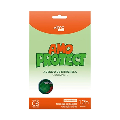 Amo Protect Adesivo de Citronela 8 unidades (Oleo Essencial de Citronela)