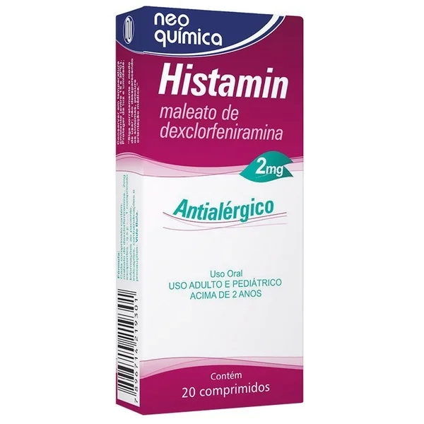 Histamin 2mg 20 cp (Maleato de Dexclorfeniramina)