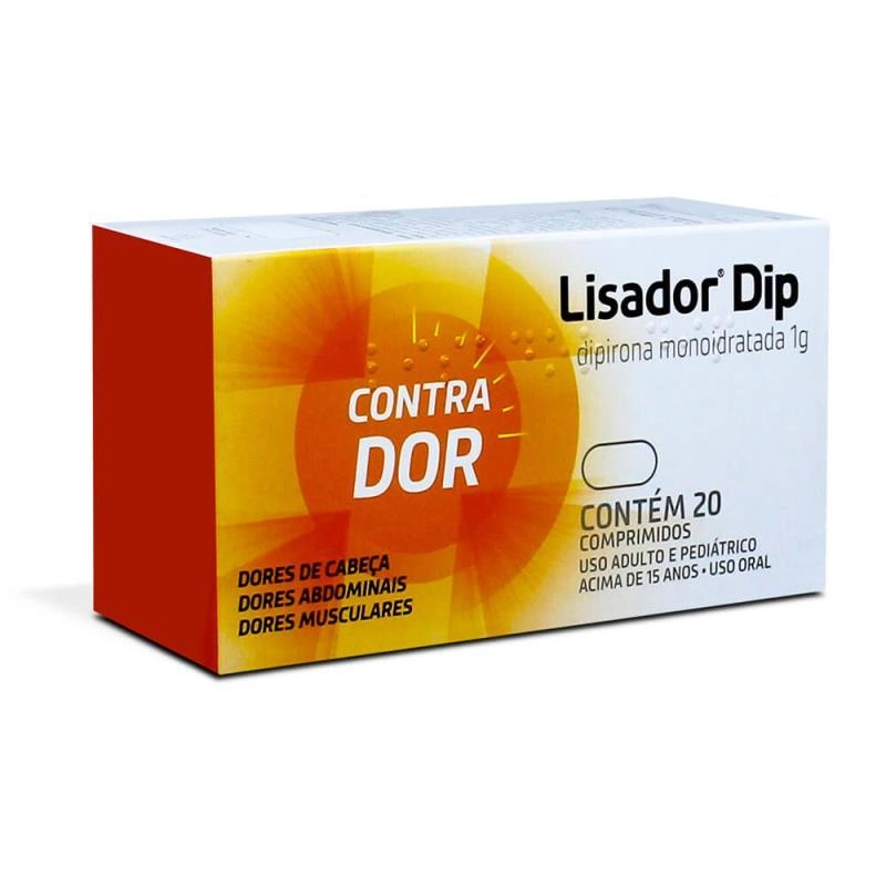 Lisador Dip 1g 20 cp (Dipirona Monoidratada)