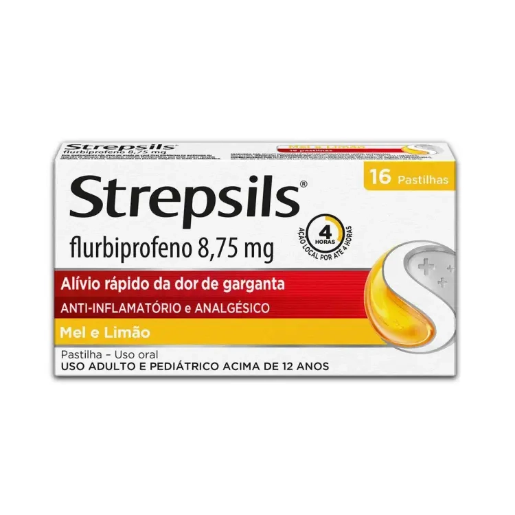 Strepsils Mel e Limão 8,75mg 16 pastilhas (Flurbiprofeno)